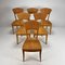 Italian Birch & Wicker Dining Chairs, 1980s, Set of 6 1