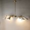 Italian Light Chandelier with Aluminum Speakers & Brass Structure in the style of Stilnovo Models, 1950s 5
