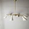 Italian Light Chandelier with Aluminum Speakers & Brass Structure in the style of Stilnovo Models, 1950s, Image 6