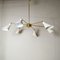 Italian Light Chandelier with Aluminum Speakers & Brass Structure in the style of Stilnovo Models, 1950s, Image 8