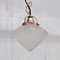 Mid-Century Opaque Glass & Brass Small Pendant, 1960s 2