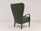 Danish by Reupholstered Armchair in Bottle Green Fabric, 1960s 11