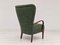 Poltrona di Reupholstered in tessuto verde bottiglia, Danimarca, anni '60, Immagine 11