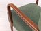 Danish by Reupholstered Armchair in Bottle Green Fabric, 1960s 7
