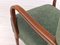 Poltrona di Reupholstered in tessuto verde bottiglia, Danimarca, anni '60, Immagine 7