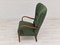 Danish by Reupholstered Armchair in Bottle Green Fabric, 1960s, Image 6