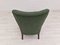 Danish by Reupholstered Armchair in Bottle Green Fabric, 1960s 9
