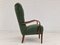 Danish by Reupholstered Armchair in Bottle Green Fabric, 1960s 16
