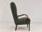 Poltrona di Reupholstered in tessuto verde bottiglia, Danimarca, anni '60, Immagine 16