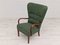 Danish by Reupholstered Armchair in Bottle Green Fabric, 1960s 4