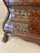 18th Century Burr Walnut and Floral Marquetry Inlaid Bombe Bureau, 1780s 9