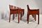 Dark Cognac Leather Cab Chairs by Mario Bellini for Cassina, 1990s, Set of 10 6