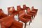 Dark Cognac Leather Cab Chairs by Mario Bellini for Cassina, 1990s, Set of 10 5