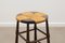 French Brutalist Rush Stools, 1970s, Set of 3 4