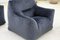 Mousse and Velvet Sofa & Armchairs, France, 1970s, Set of 3, Image 21