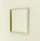 Italian Square Wall Mirror in Brass and Chrome, 1970s 6