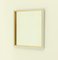 Italian Square Wall Mirror in Brass and Chrome, 1970s 1