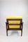 Sessel aus Gelbem Jade Samt, 1970er 5