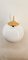Lámpara de pared Ottone con esfera blanca brillante, años 90, Imagen 8