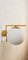 Brass Wall Light with Satin Glass, 1990s 8