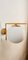 Brass Wall Light with Satin Glass, 1990s 6
