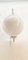 Verchromte Wandlampe mit Glänzender Weißer Glaskugel, 1990er 2