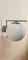 Lampada da parete cromata con vetro sferico bianco lucido, anni '90, Immagine 1