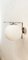 Lampada da parete cromata con vetro bianco satinato, anni '90, Immagine 3