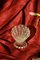 Lampada da tavolo Conchiglia in conchiglia di Murano attribuita a Barovier e Toso, Italia, anni '40, Immagine 4