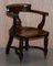Victorian Walnut Captains Chair with Carved Back from Eton College, 1860 2