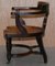 Victorian Walnut Captains Chair with Carved Back from Eton College, 1860 18