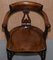 Victorian Walnut Captains Chair with Carved Back from Eton College, 1860 4