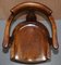 Victorian Walnut Captains Chair with Carved Back from Eton College, 1860 8