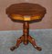 Vintage Italian Marquetry Inlaid Burr Walnut and Hardwood Side Tables, Set of 2 3