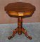 Vintage Italian Marquetry Inlaid Burr Walnut and Hardwood Side Tables, Set of 2, Image 3