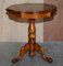 Tavolini vintage in legno di noce intarsiato e intarsiato, Italia, set di 2, Immagine 10