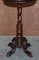 Exquisite Antique Barley Twist Hand Carved Hardwood Side End Lamp Wine Table, 1900, Image 7