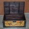 Vintage Hand-Painted Trunk or Chest with Immortals and Buildings Decor 13