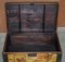 Vintage Hand-Painted Trunk or Chest with Immortals and Buildings Decor 14