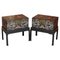 Large Vintage Chinese Hand-Painted Chests on Stands, Set of 2 1