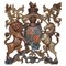 Armoiries Royales à Écusson Armorial Sculpté à la Main en Polychromie Peinte, 1707-1714 1