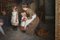 Robert Gemmell Hutchison, A New Toy, década de 1880, óleo sobre lienzo, enmarcado, Imagen 9