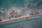 Large Vintage Chinese Floral Medallion Border Rug in Aqua and Pink Tones 6