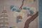 Antique Chinese Thick Knotted Wool Rug with Pagoda Temple and Floral Trees, 1920s 11