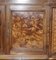 Credenza grande, Italia, in legno di quercia pippy con pannelli intarsiati, motivo geometrico, Immagine 8