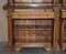 Large Italian Geometric Burr Pippy Oak Panelled Marquetry Housekeepers Cupboard, Image 12