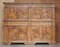 Credenza grande, Italia, in legno di quercia pippy con pannelli intarsiati, motivo geometrico, Immagine 2