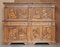 Large Italian Geometric Burr Pippy Oak Panelled Marquetry Housekeepers Cupboard, Image 2