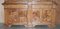 Credenza grande, Italia, in legno di quercia pippy con pannelli intarsiati, motivo geometrico, Immagine 9