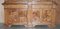 Large Italian Geometric Burr Pippy Oak Panelled Marquetry Housekeepers Cupboard, Image 9